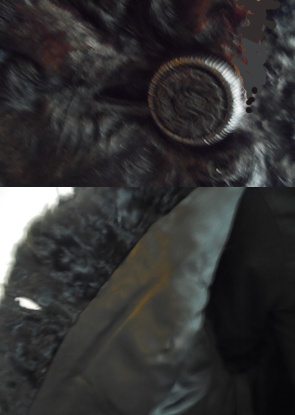 Musta naisten krimiturkki, aitoturkis, arviokoko S, V924