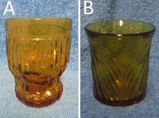 Amber glass Italy, ruskea juomalasi, vintage, A1458