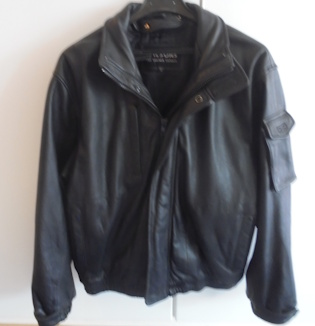 Wilsons the leather experts, miesten musta nahkatakki, koko M, V1003