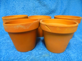 Punasaviset kukkaruukut 5 kpl, S138