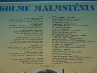 Kolme Malmstenia, 1981, LP-levy, R913