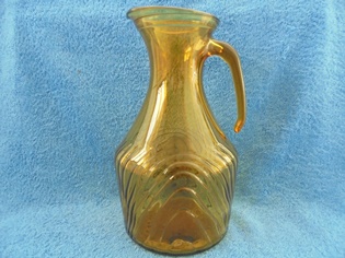 Italialainen Amber- lasikannu, vintage, A1713