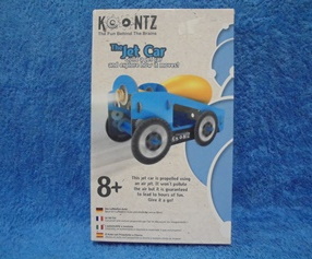 Koontz, The Jet Car, koottava pahvinen auto, ilmapallot, E312
