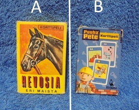 Lasten kytetyt pelikortit, Hevosia eri maista tai Puuha Pete, E496