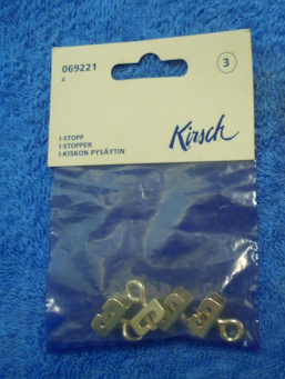 Kirsch, I-kiskon pys�yttimet 4 kpl, verhotarvikkeet, S774