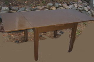 Vanha puinen pöytä, jatkettava, klafipöytä, H43