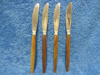Japanilaiset pienet veitset 4kpl, teak/ ters,rsfritt stl, A2097