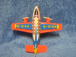 Metalli/muovi lentokone, vintage, keräily, E511