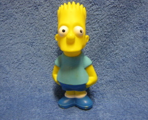 Bart Simpson, muovinen sstlipas, 1990, Matt Groening, vintage, E265