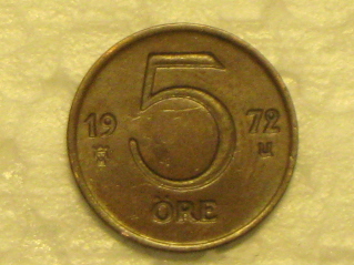 5 Öre, 1972, 1973, Sverige, R126