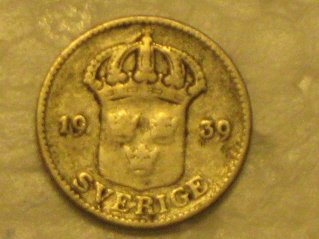 25 re, 1939, Sverige, R145