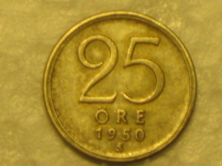 25 Öre, 1950, Sverige, R146