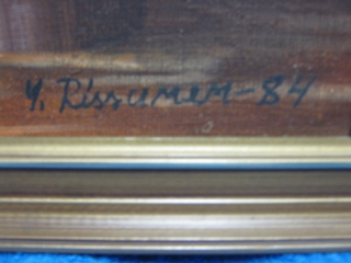 Yrj Rissanen, ljyvrimaalaus, Suopursut -84, kehystetty taulu, S676