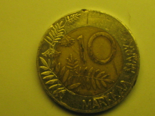 10 markkaa 1993, metso- pihlajanoksat, R116