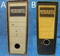 Mercantil, pieni vanha mappi, rekvisiitta, L334