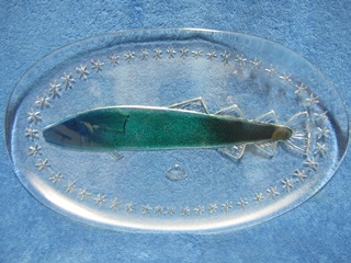 Walther Glas, kookas tarjoilulautanen, Ocean Life Series, vihre kala, A3132