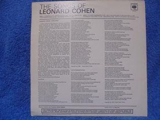 Leonard Cohen, Songs of, 1966, LP-levy, R1159