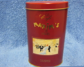 Cafe Maxim´s de Paris, tyhjä peltipurkki, R394
