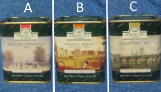 Tyhj peltirasia, Ahmad tea English, breakfast- Orange Pekoe- Darjeeling, R401