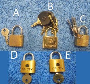 Pieni metallinen lukko, R783