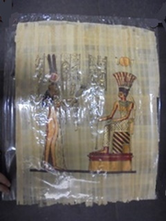Papyrus kuva, Egypti- Faarao- kuningatar, hieroglyfit, S1066