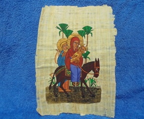 Papyrus kuva, Jeesus- Maria- Joosef- aasi, S1077