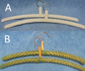 Puuhenkarit, virkattu suojus, 2kpl, vaaleansiniset tai vihre�t, S189
