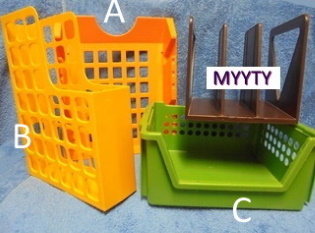 Muovinen lomakelaatikko, lehtiteline tai laatikko, retro, S226