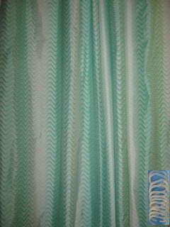 Ever-Plast Textile, vihre/ valkoinen suihkuverho, 12 ripustusrengasta, S256