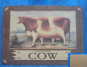 Old farm cow, sisustustaulu, S258