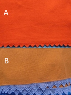 Oranssi vohvelikangaspyyhe, p��typitsit, S773