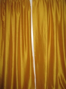 Keltaiset olohuoneenverhot, 2kpl, S354