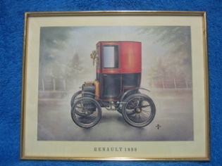Renault 1899, sisustustaulu, auton kuva, kevyet kehykset, S427