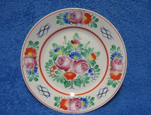 Hollohaza 1834 3 disztal, Unkarilainen seinlautanen, posliini, kukka, S97