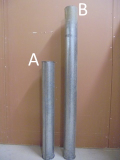 Käytetty QF-putki, pituus 990 tai 1500, h 125mm, P18