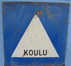 Koulu- opastusmerkki, sinivalkoinen, T263