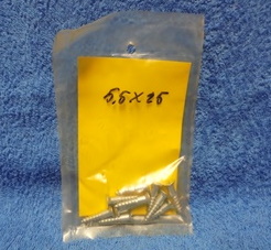 Kirkasruuvit 5.5x25mm, 10kpl, uppo-/ tasakantaiset, talttauraiset, T270