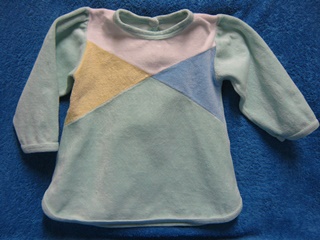 Vauvan Tutta-mekko 70cm, minttu plyysi, vintage, V176