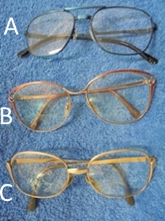 Metallikehyksiset silmälasit, vintage, vanhoja laseja/ kehyksiä, V325