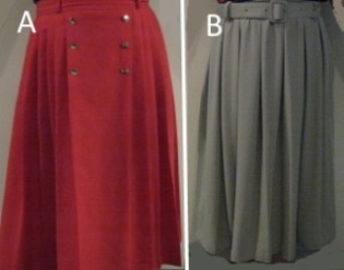 Naisten hame, punainen Gatsby C44 tai harmaa Gina Bacconi 42/44, V355