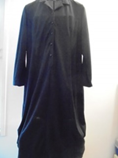 Pel-Ket H�rm�, naisten musta pitk�hihainen mekko D38, vintage, V519