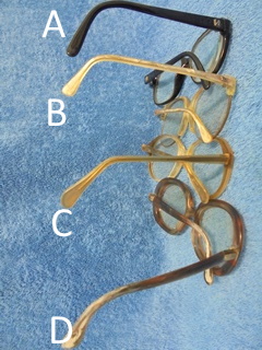 Vanhat kookkaat silmlasit, vintage, rekvisiitta, V612