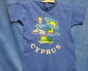Cyprus, sininen T-paita, koko 32, V895