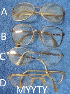 Metallisankaiset silmälasit, käytetyt, V952